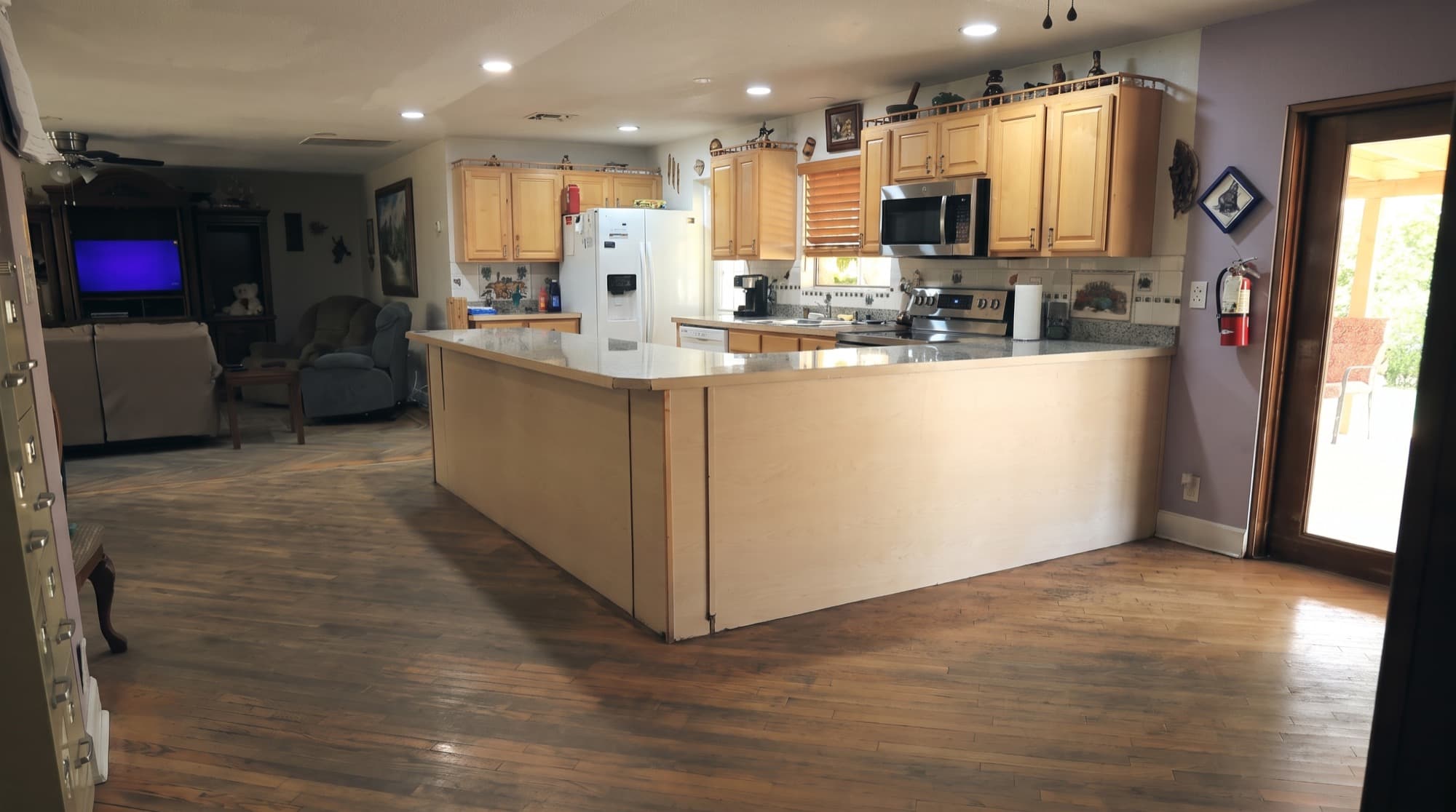 The open kitchen inside a Desert View home